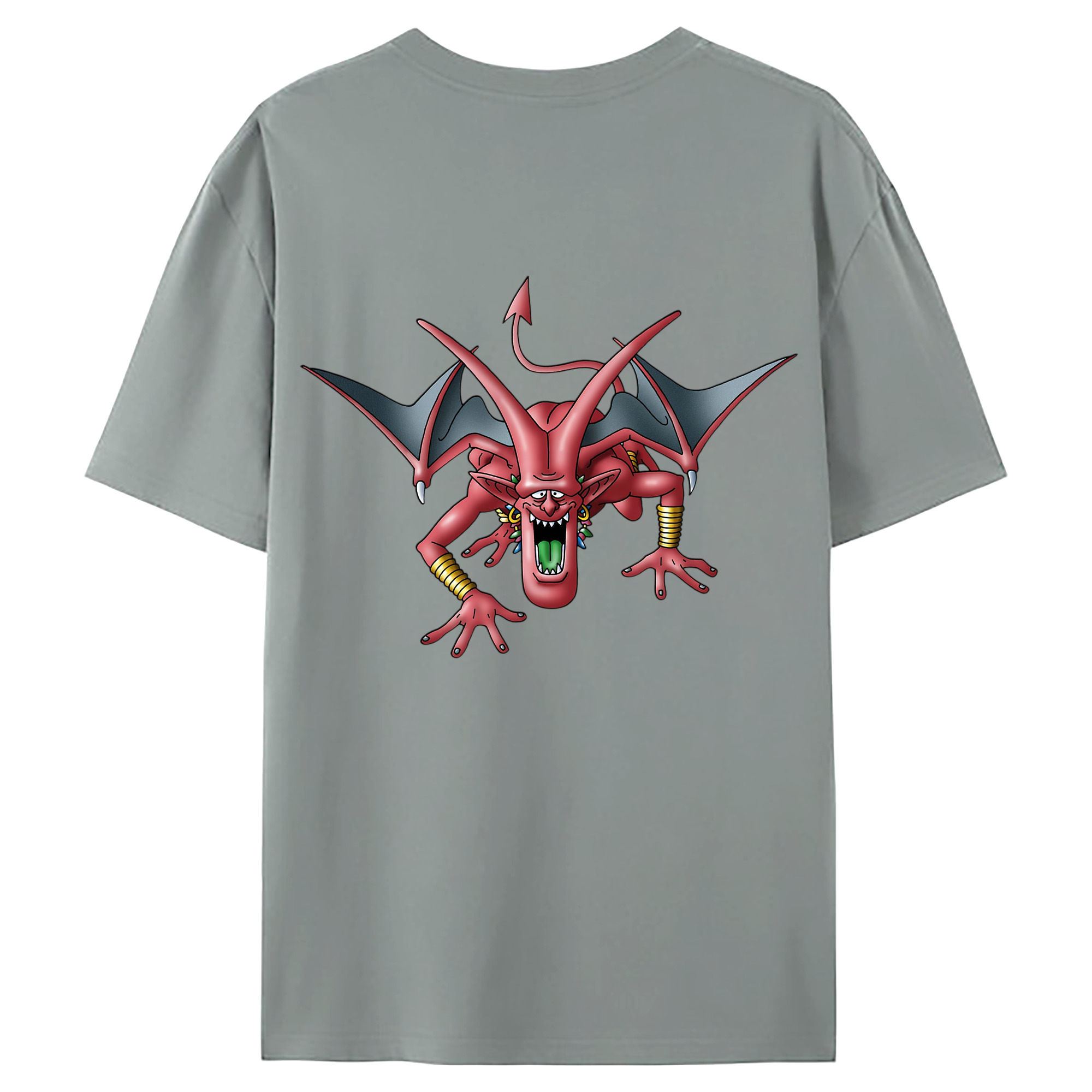 （画像用） ドラゴンクエスト Doragon Kuesuto Dragon Quest 綿100％ メンズ半袖Tシャツ（バックプリント） 通気性